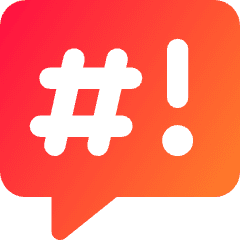 Chat Bubble Censor Square Icon from Core Gradient Set