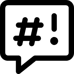 Chat Bubble Censor Square Icon from Core Line Set