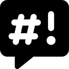 Chat Bubble Censor Square Icon from Core Solid Set