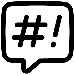 Chat Bubble Censor Square Icon from Plump Line Set