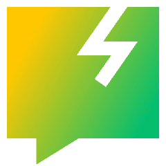 Chat Bubble Crack Square Icon from Sharp Gradient Set