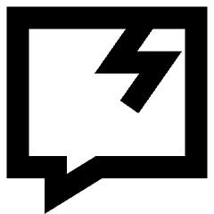 Chat Bubble Crack Square Icon from Sharp Remix Set