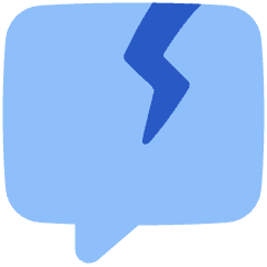 Chat Bubble Crack Square Icon from Plump Flat Set