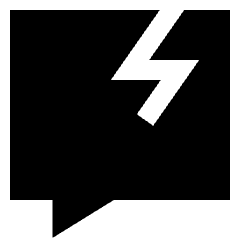 Chat Bubble Crack Square Icon from Sharp Solid Set