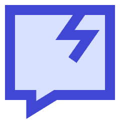 Chat Bubble Crack Square Icon from Sharp Duo Set