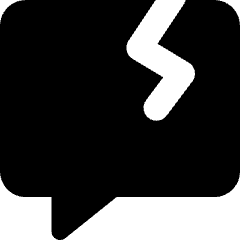 Chat Bubble Crack Square Icon from Core Solid Set