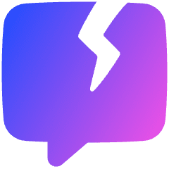 Chat Bubble Crack Square Icon from Plump Gradient Set