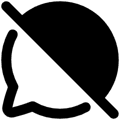 Chat Bubble Disable Oval Icon from Plump Remix Set