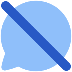 Chat Bubble Disable Oval Icon from Plump Flat Set