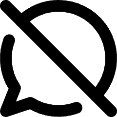 Chat Bubble Disable Oval Icon from Micro Line Set