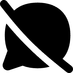 Chat Bubble Disable Oval Icon from Flex Solid Set