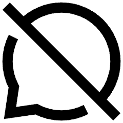 Chat Bubble Disable Oval Icon from Sharp Line Set