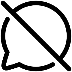 Chat Bubble Disable Oval Icon from Plump Line Set