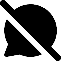 Chat Bubble Disable Oval Icon from Core Solid Set