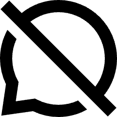 Chat Bubble Disable Oval Icon from Sharp Remix Set