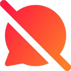 Chat Bubble Disable Oval Icon from Core Gradient Set