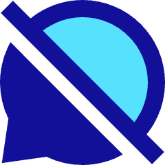 Chat Bubble Disable Oval Icon from Sharp Pop Set