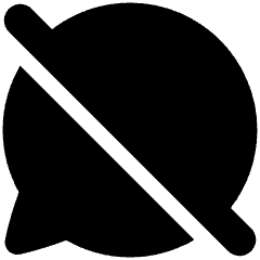 Chat Bubble Disable Oval Icon from Plump Solid Set