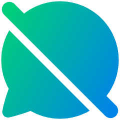 Chat Bubble Disable Oval Icon from Plump Gradient Set