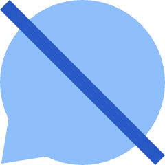 Chat Bubble Disable Oval Icon from Sharp Flat Set