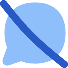 Chat Bubble Disable Oval Icon from Flex Flat Set