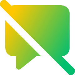 Chat Bubble Disable Square Icon from Core Gradient Set