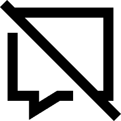 Chat Bubble Disable Square Icon from Sharp Line Set