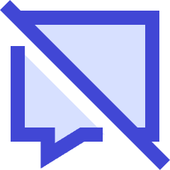 Chat Bubble Disable Square Icon from Sharp Duo Set