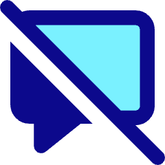 Chat Bubble Disable Square Icon from Core Pop Set