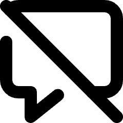 Chat Bubble Disable Square Icon from Micro Line Set