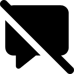 Chat Bubble Disable Square Icon from Core Solid Set