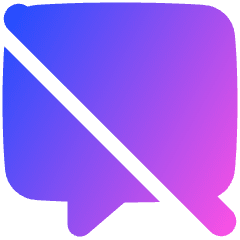 Chat Bubble Disable Square Icon from Plump Gradient Set