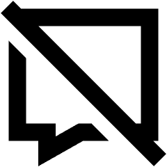 Chat Bubble Disable Square Icon from Sharp Remix Set