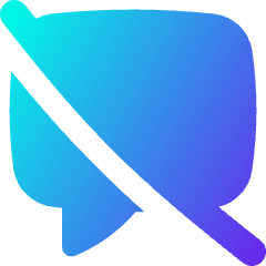 Chat Bubble Disable Square Icon from Flex Gradient Set