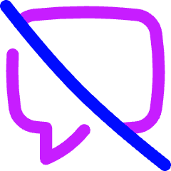 Chat Bubble Disable Square Icon from Flex Neon Set