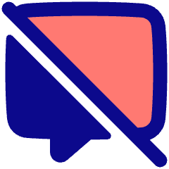 Chat Bubble Disable Square Icon from Plump Pop Set