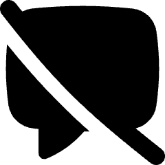 Chat Bubble Disable Square Icon from Flex Solid Set