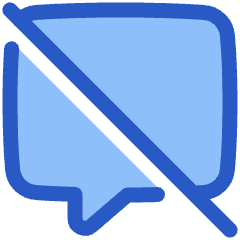 Chat Bubble Disable Square Icon from Plump Duo Set