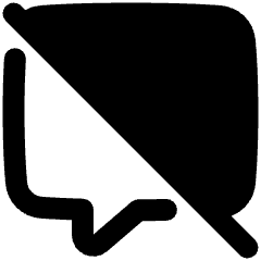 Chat Bubble Disable Square Icon from Plump Remix Set