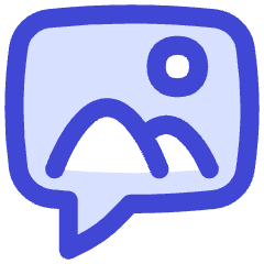 Chat Bubble Mms Media Photo Icon from Flex Duo Set