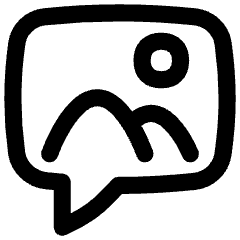 Chat Bubble Mms Media Photo Icon from Flex Line Set