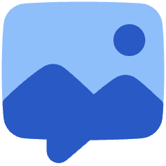 Chat Bubble Mms Media Photo Icon from Plump Flat Set