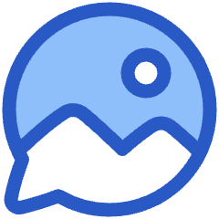 Chat Bubble Mms Media Photo Circle Icon from Plump Duo Set