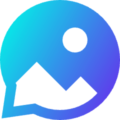 Chat Bubble Mms Media Photo Circle Icon from Sharp Gradient Set