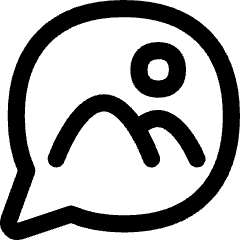 Chat Bubble Mms Media Photo Circle Icon from Flex Line Set