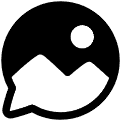 Chat Bubble Mms Media Photo Circle Icon from Plump Solid Set