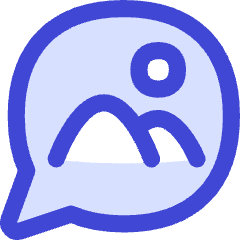 Chat Bubble Mms Media Photo Circle Icon from Flex Duo Set