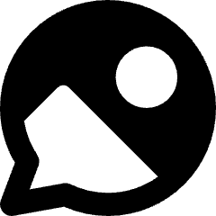 Chat Bubble Mms Media Photo Circle Icon from Core Solid Set