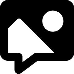 Chat Bubble Mms Media Photo Icon from Core Solid Set