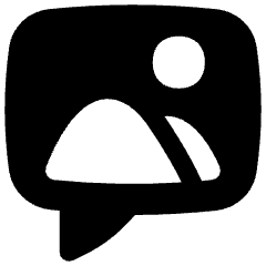 Chat Bubble Mms Media Photo Icon from Flex Solid Set